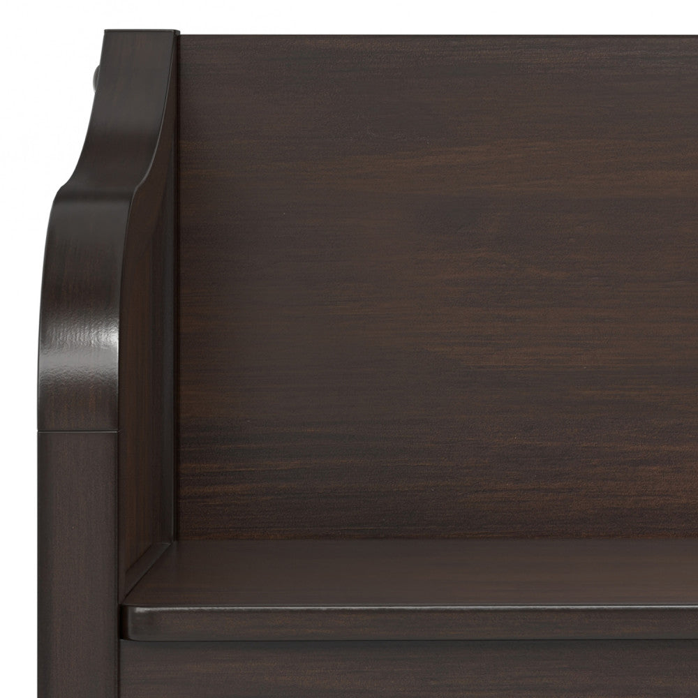 Connaught 30 Inch Wide Solid Wood Small Entryway Storage Bench