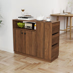 Kitchen Sideboard with Glass Sliding Doors