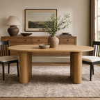 70.8" Oval Kitchen Table for 4-8 Persons