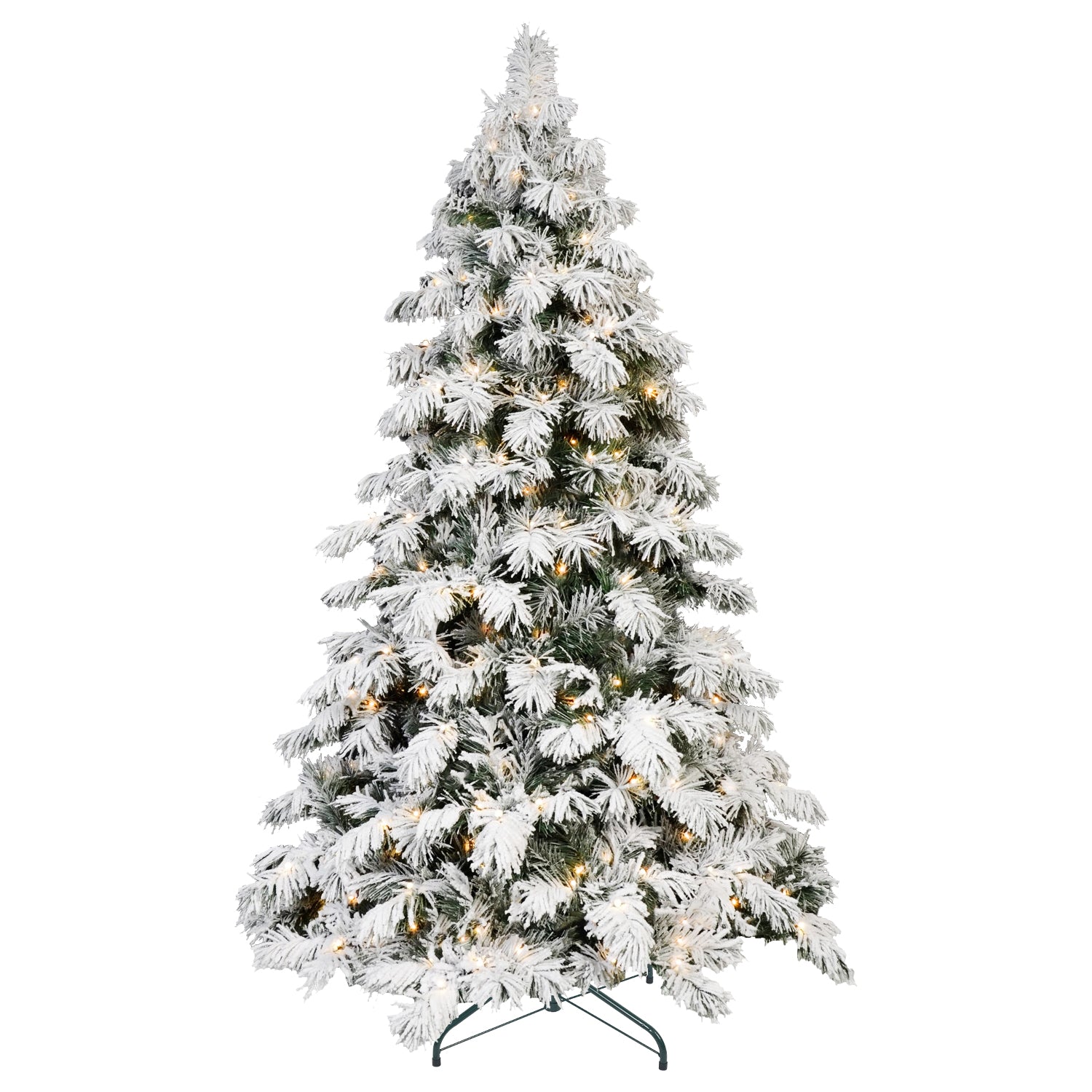 8ft Flocked Scarecrow-Shaped Christmas Tree with 470 Warm Lights