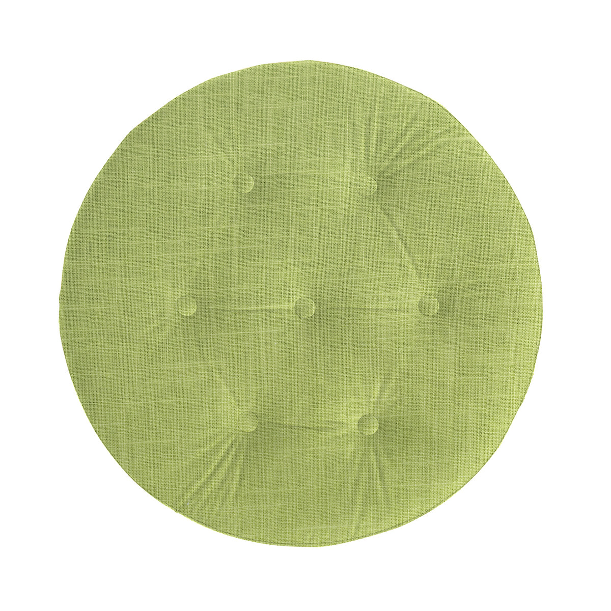 Yolanda 24" Round Upholstered Accent Ottoman, Green