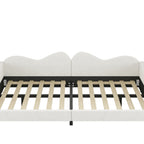 Full Size Upholstered Daybed in Sherpa Fabric