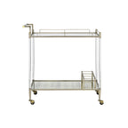 Cirro Antique Mirror & Wire Serving Cart