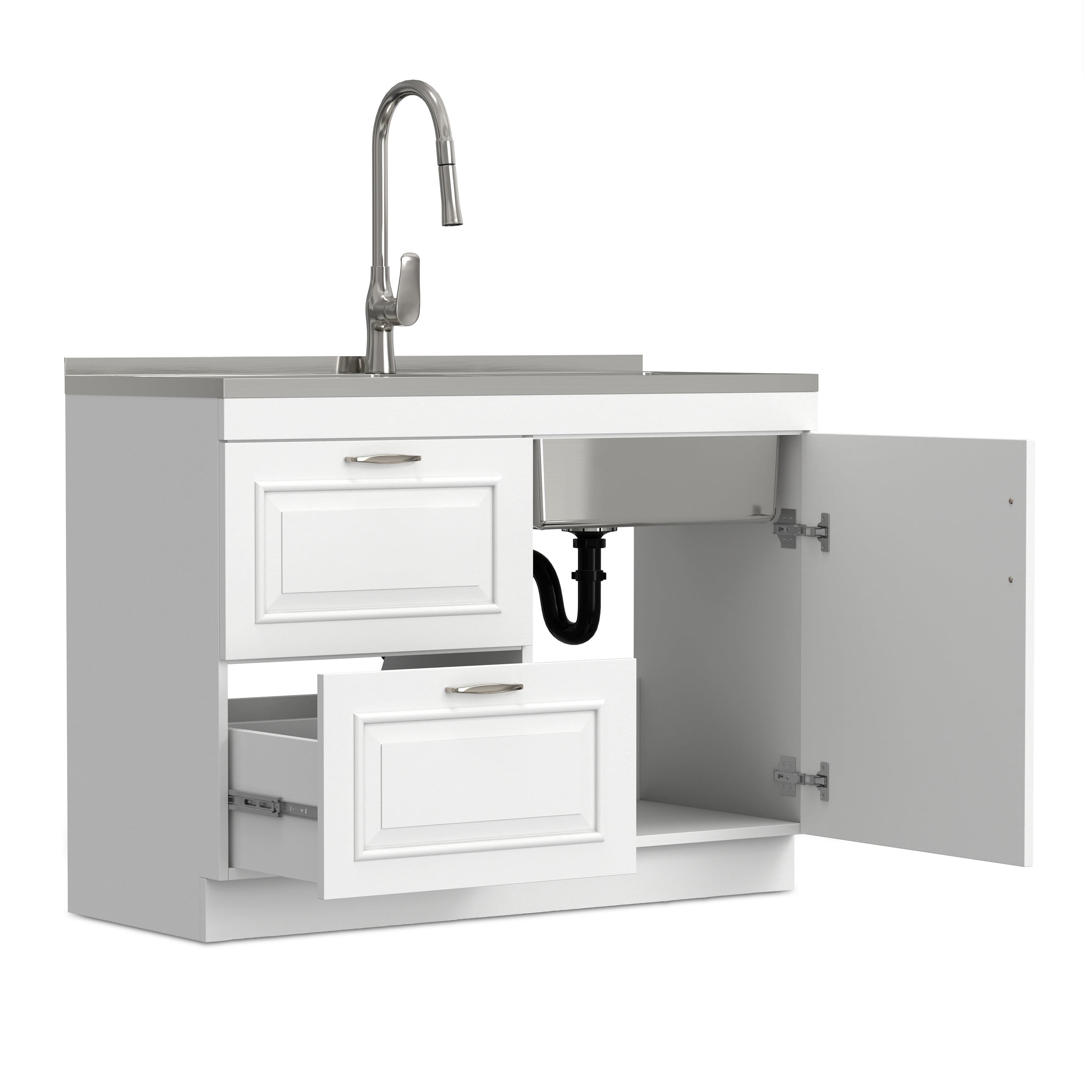 Darwin All-In-One 46-Inch Laundry Utility Sink and Cabinet