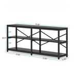 70.9" Extra Long Console Table with Storage Shelves