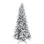HOMCOM 9 Foot Pine Snow Flocked Artificial Christmas Tree