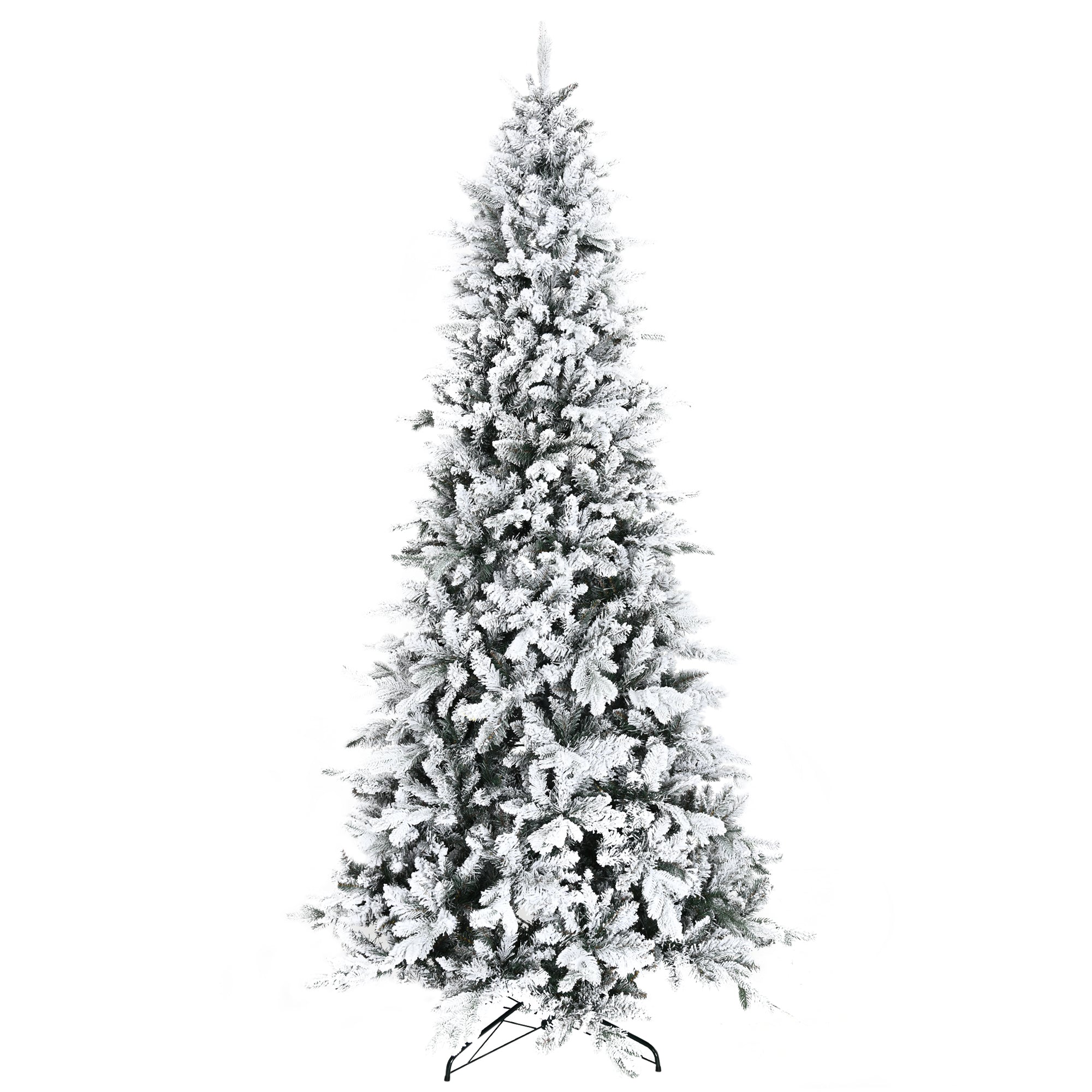 HOMCOM 9 Foot Pine Snow Flocked Artificial Christmas Tree