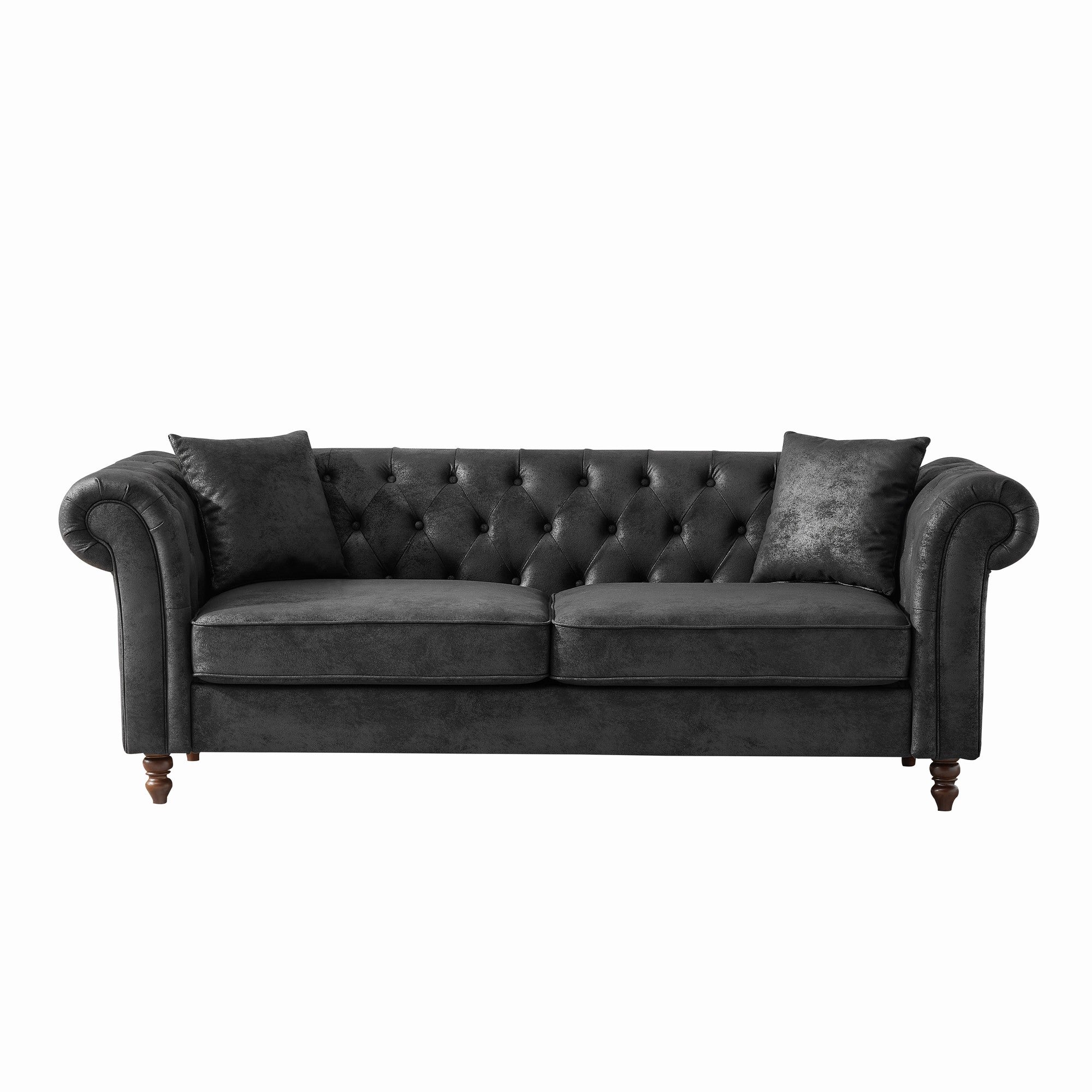 Chesterfield Tech Fabric Sofa - 83 Inch