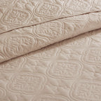 3 Piece Reversible Bedspread Set Khaki Full/Queen