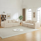 Minimalist 3+3 Seater Corduroy Sofa Set