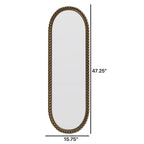 Iron Art Oval Retro Mirror, Antique Effect