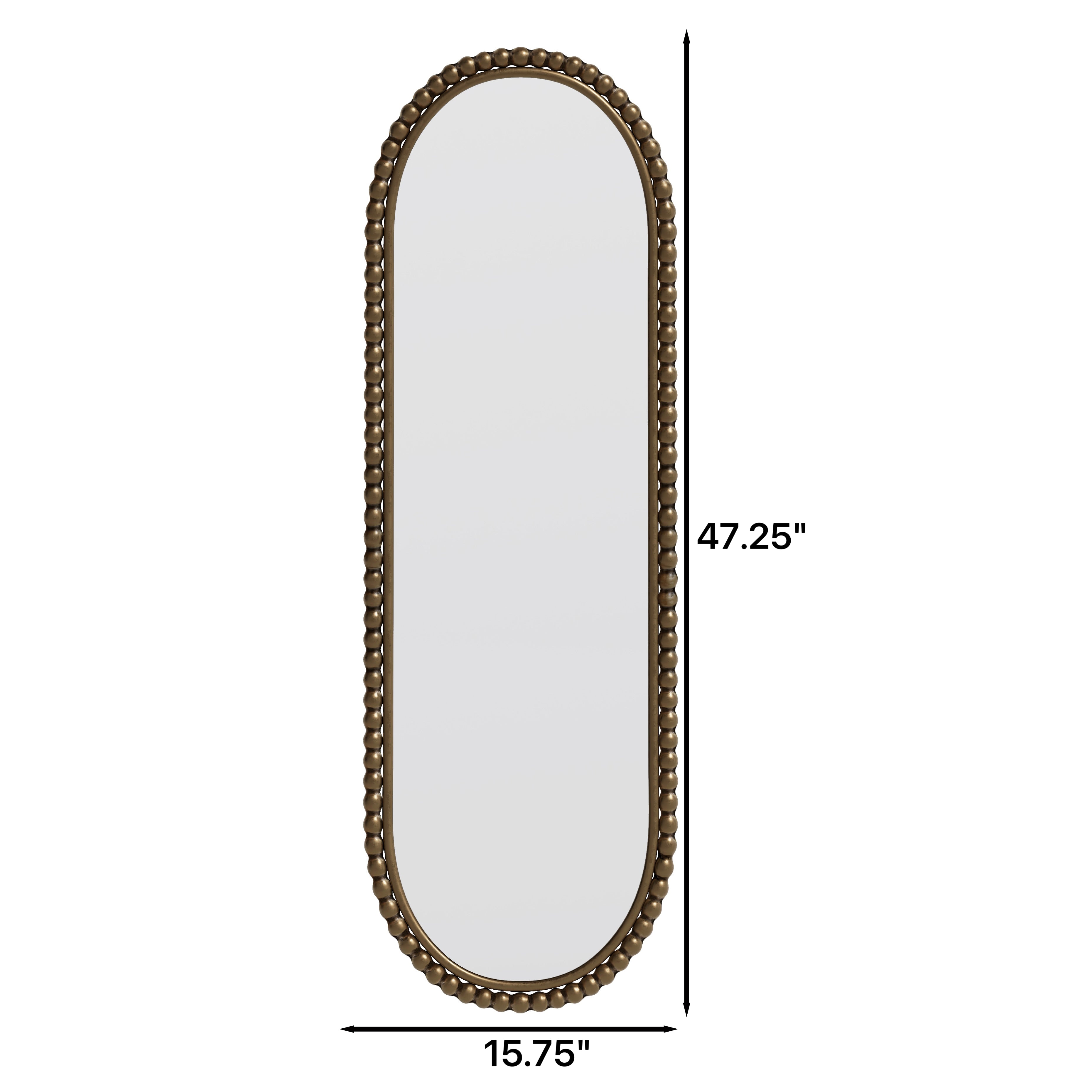 Iron Art Oval Retro Mirror, Antique Effect