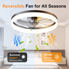 19.7'' LED Ceiling Fan Light with Remote & App Control