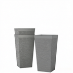 Stackable Design Tapered Planters - 3-Piece Outdoor Set