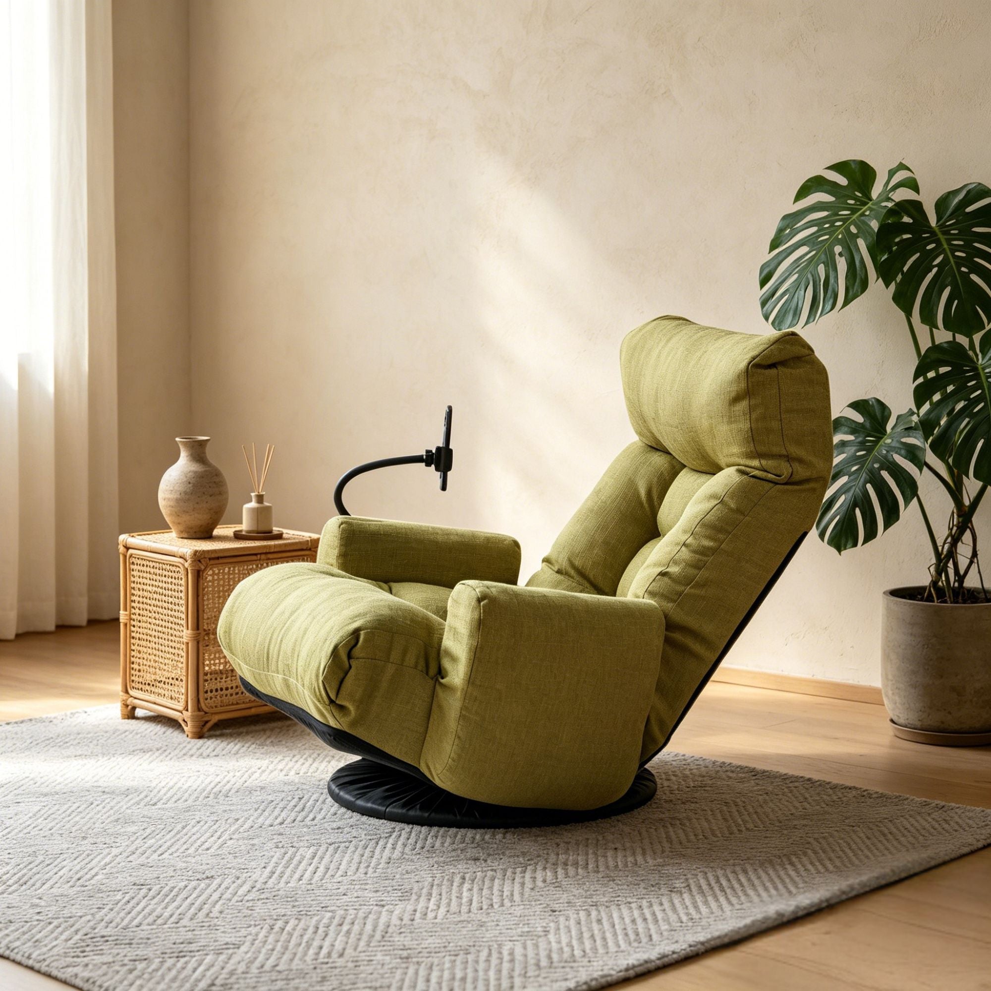 Adjustable Head and Waist Game Chair