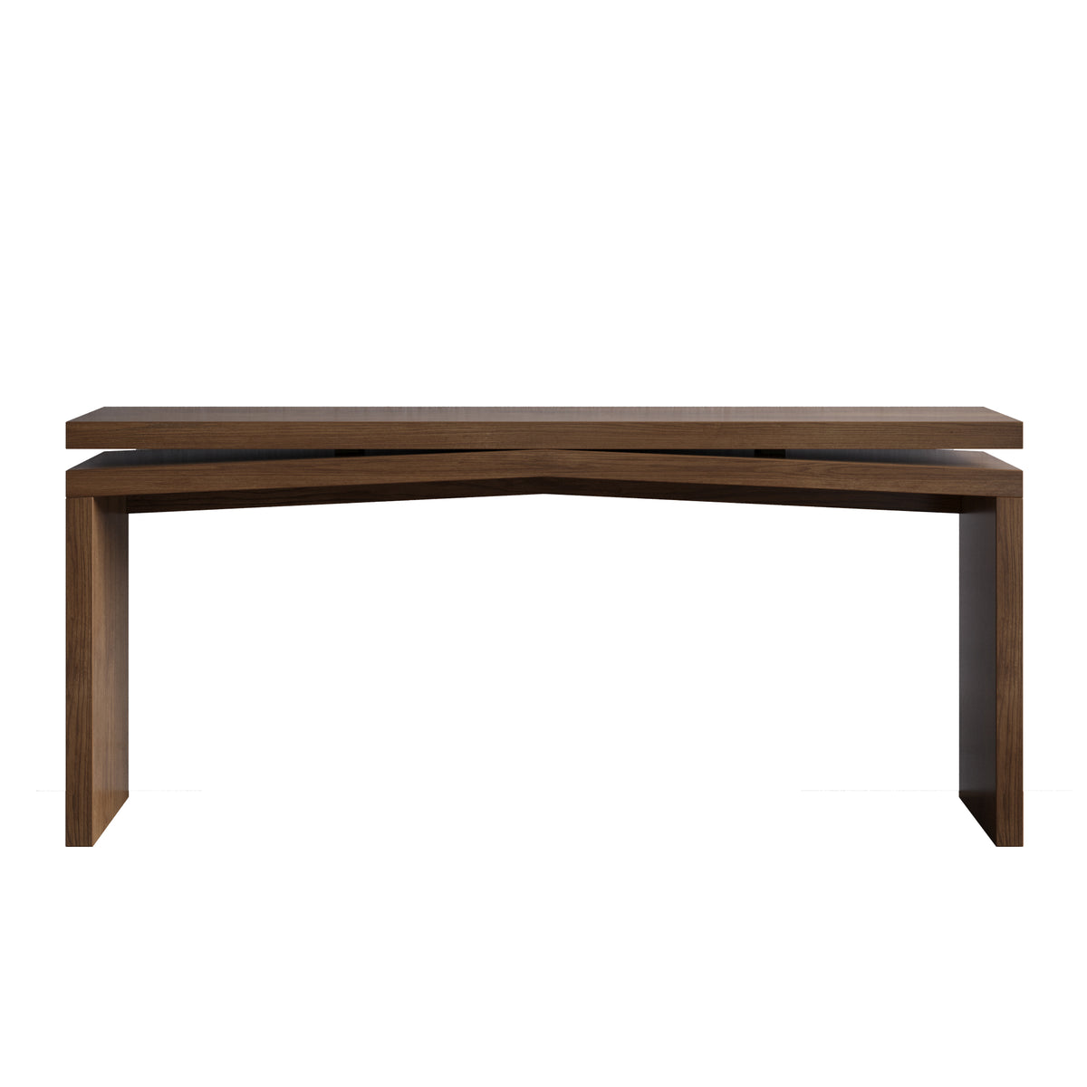 65-Inch Solid Wood Console Table, Farmhouse Rustic, Deep Brown