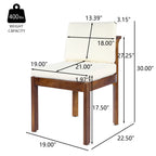 Acacia Wood Outdoor Dining Chair Set of 2