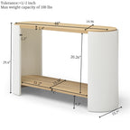 Small Nightstand with 2-Layer Storage Shelves