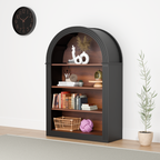 4-Shelf Tall Bookshelf in Black