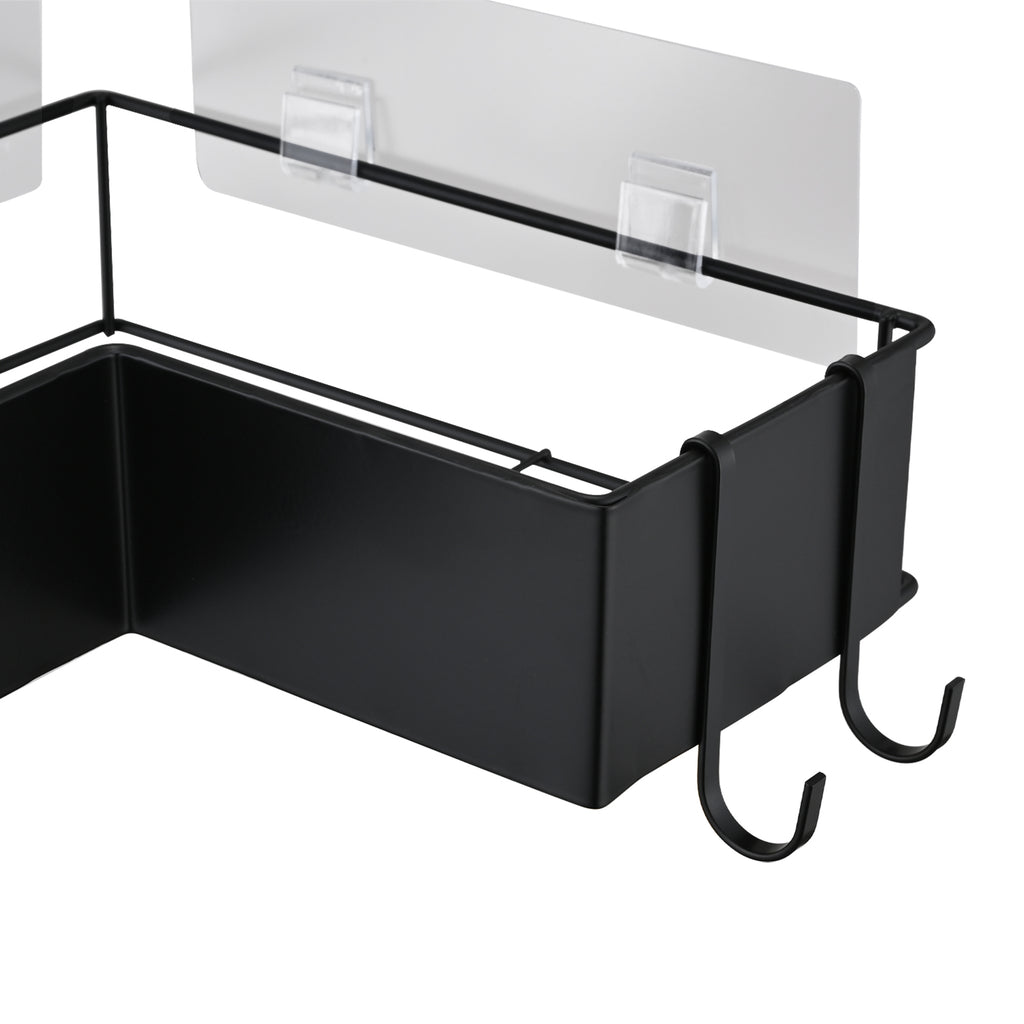 2-Pack Drill-Free Adhesive Corner Shower Caddy Organizer