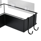 2-Pack Drill-Free Adhesive Corner Shower Caddy Organizer