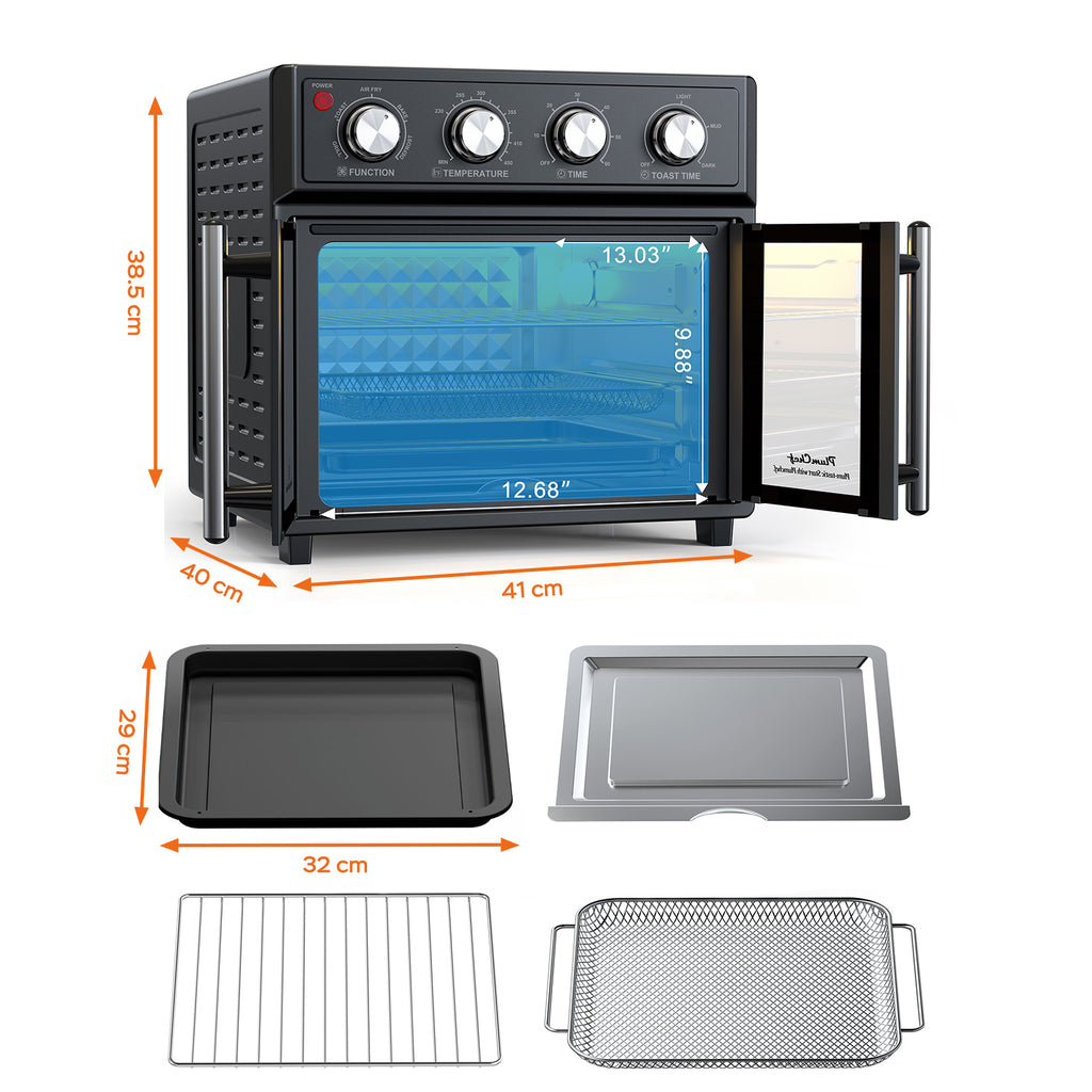 PlumChef 26QT Air Fryer Convection Toaster Oven