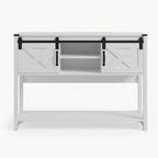 46" Modern Farmhouse Entryway Table with Storage & Sliding Barn Door