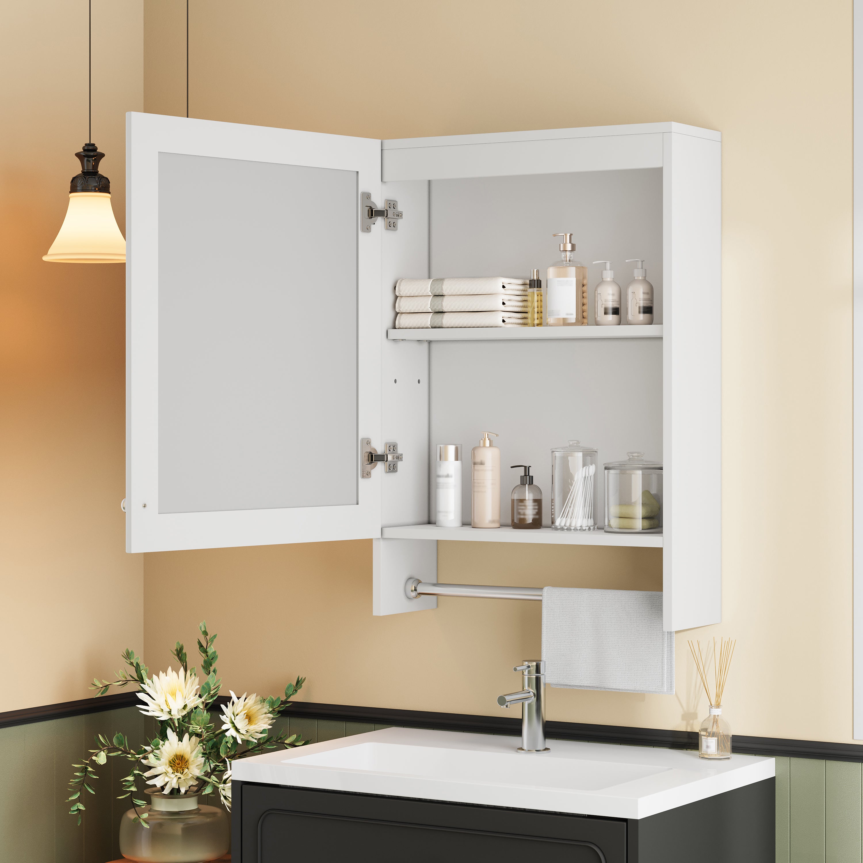 3-in-1 Bathroom Mirror Cabinet