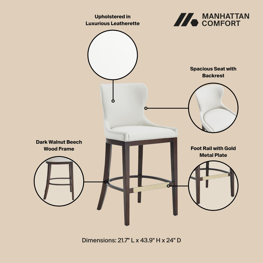 Blair Wood Upholstered Barstool