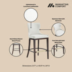 Blair Wood Upholstered Barstool