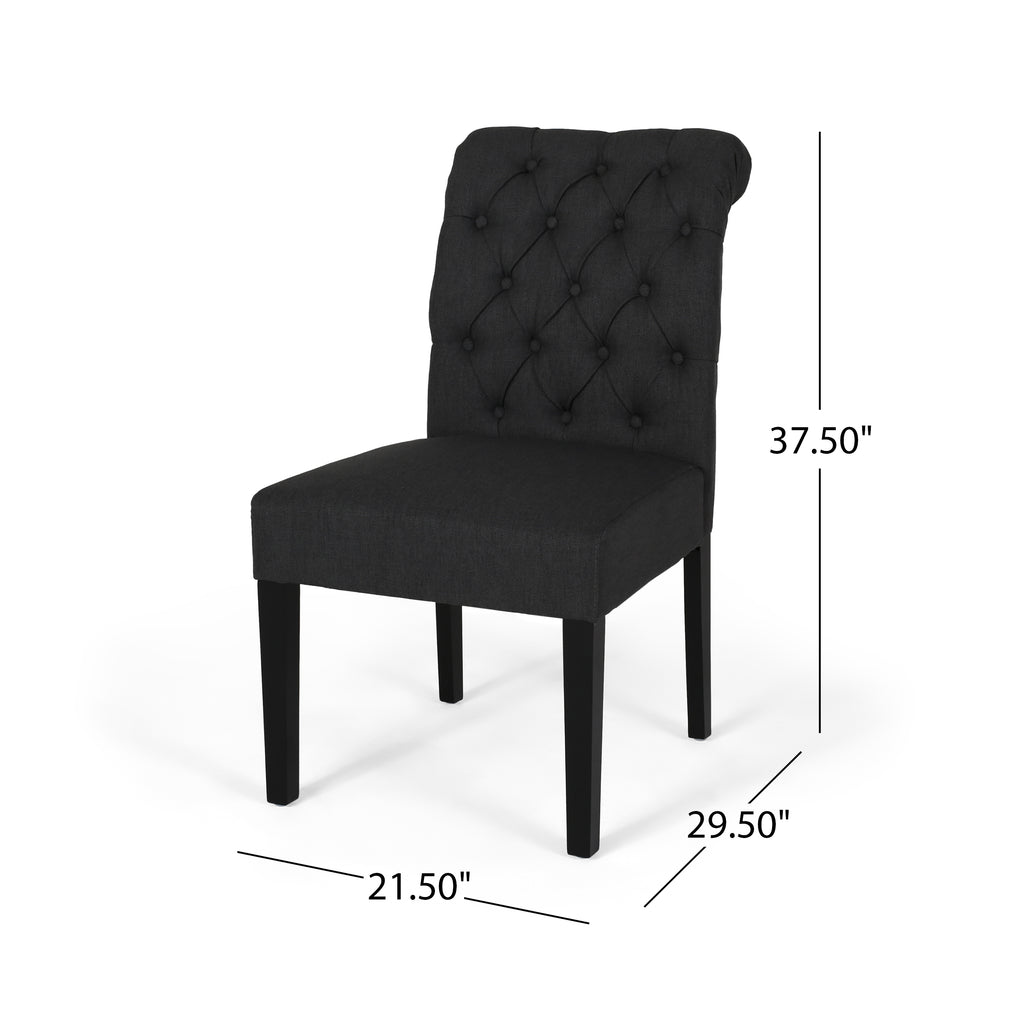 Broxton Tuft Dining Rolltop Chairs (Set of 2)