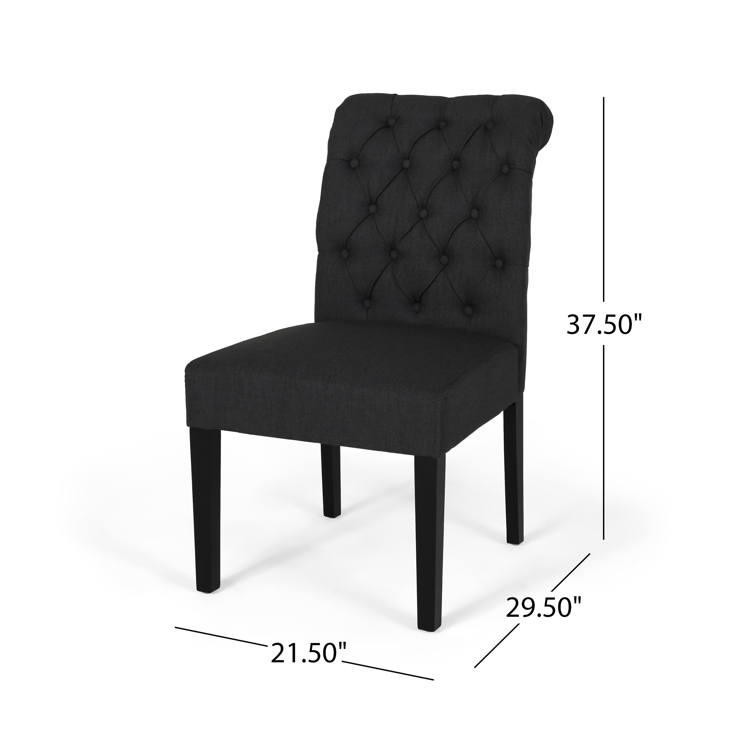 Broxton Tuft Dining Rolltop Chairs (Set of 2)