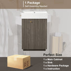 21.6" Bathroom Vanity with Ceramic Sink