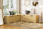 3-Piece L-Shaped Multifunctional Storage Bench