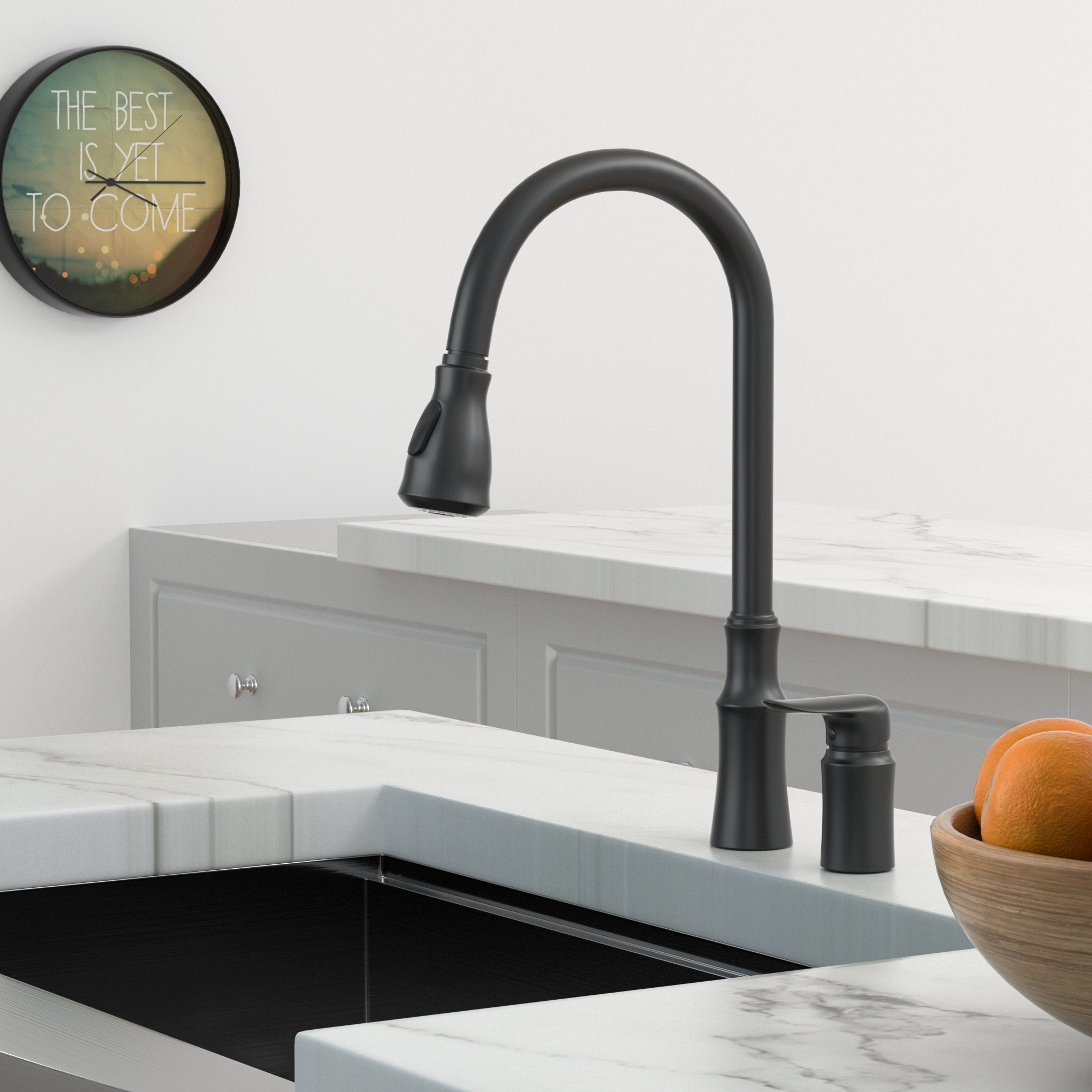 Kitchen Sink Faucet with Separate Handle, Matte