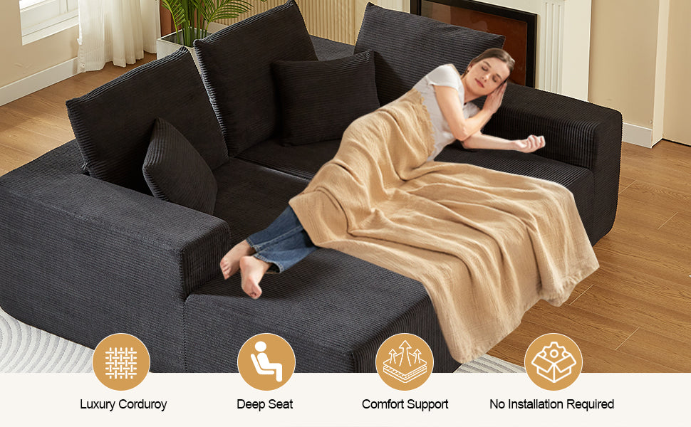 Modular Sectional Sofa with Chaise