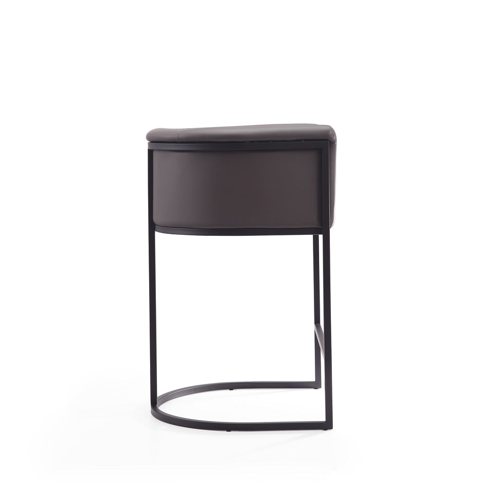 Cosmopolitan Metal Upholstered Counter Stool in Graphite