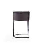 Cosmopolitan Metal Upholstered Counter Stool in Graphite