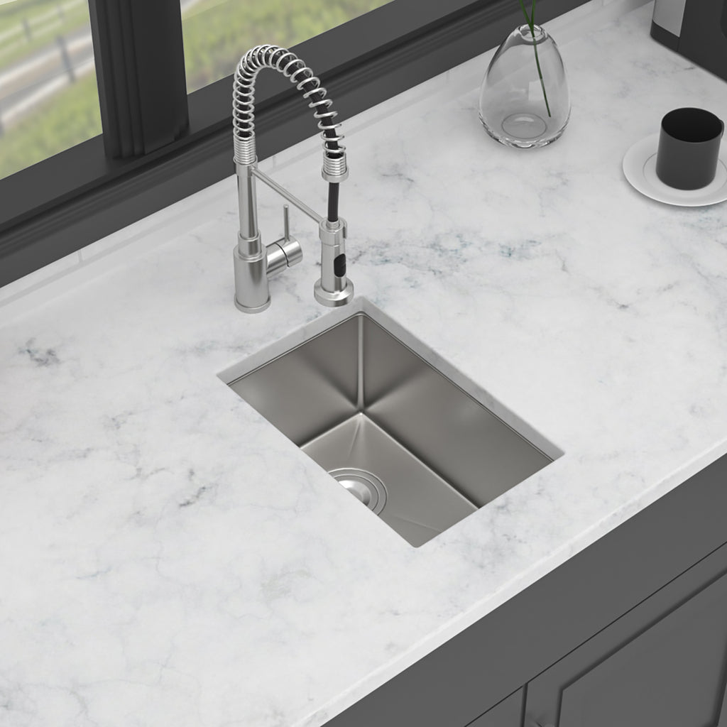 12 Inch Undermount Sink - 12" x 18" x 8" Stainless Steel