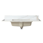 37 Inch Carrara Marble Vanity Top