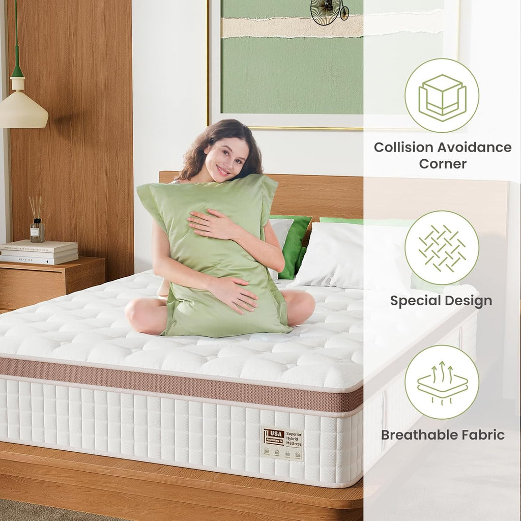 14 Inch Firm Hybrid Mattress – Queen Size