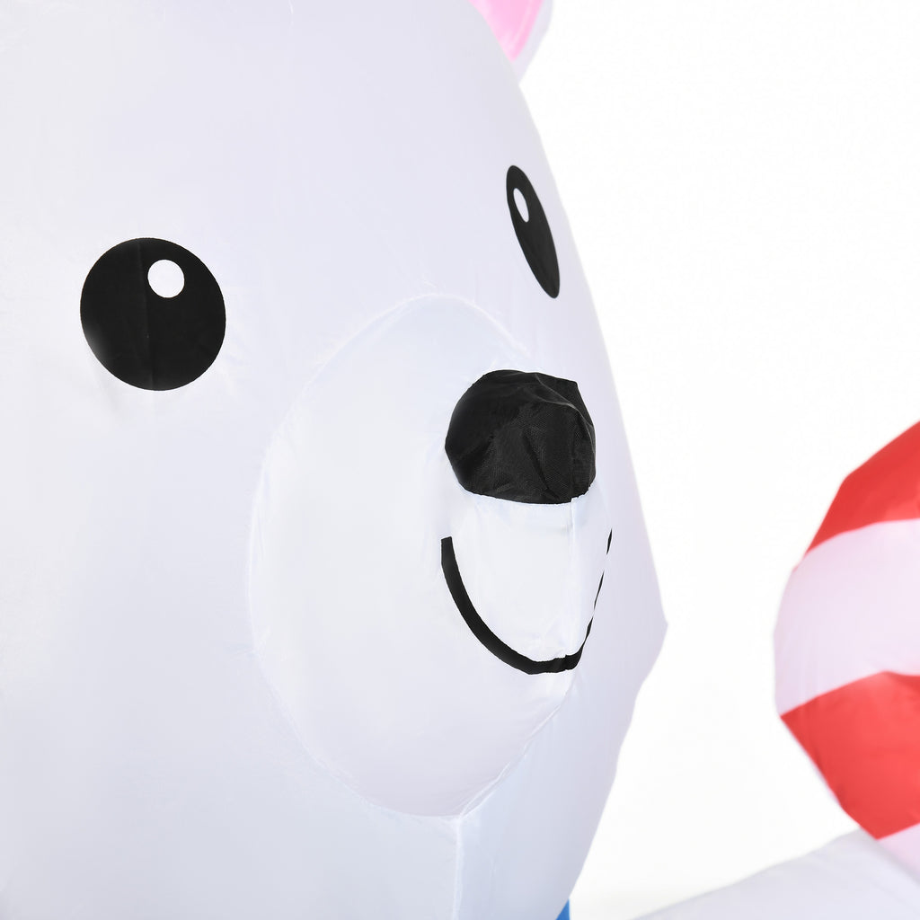 5ft Christmas Inflatables Outdoor Decoration: Bear & Penguins
