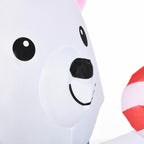 5ft Christmas Inflatables Outdoor Decoration: Bear & Penguins