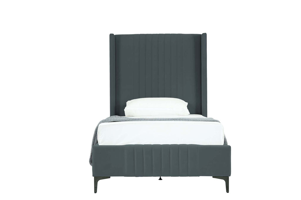 Promenade Upholstered Velvet Twin Bed