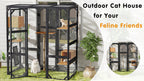 Outdoor Cat House with Double Entry Doors