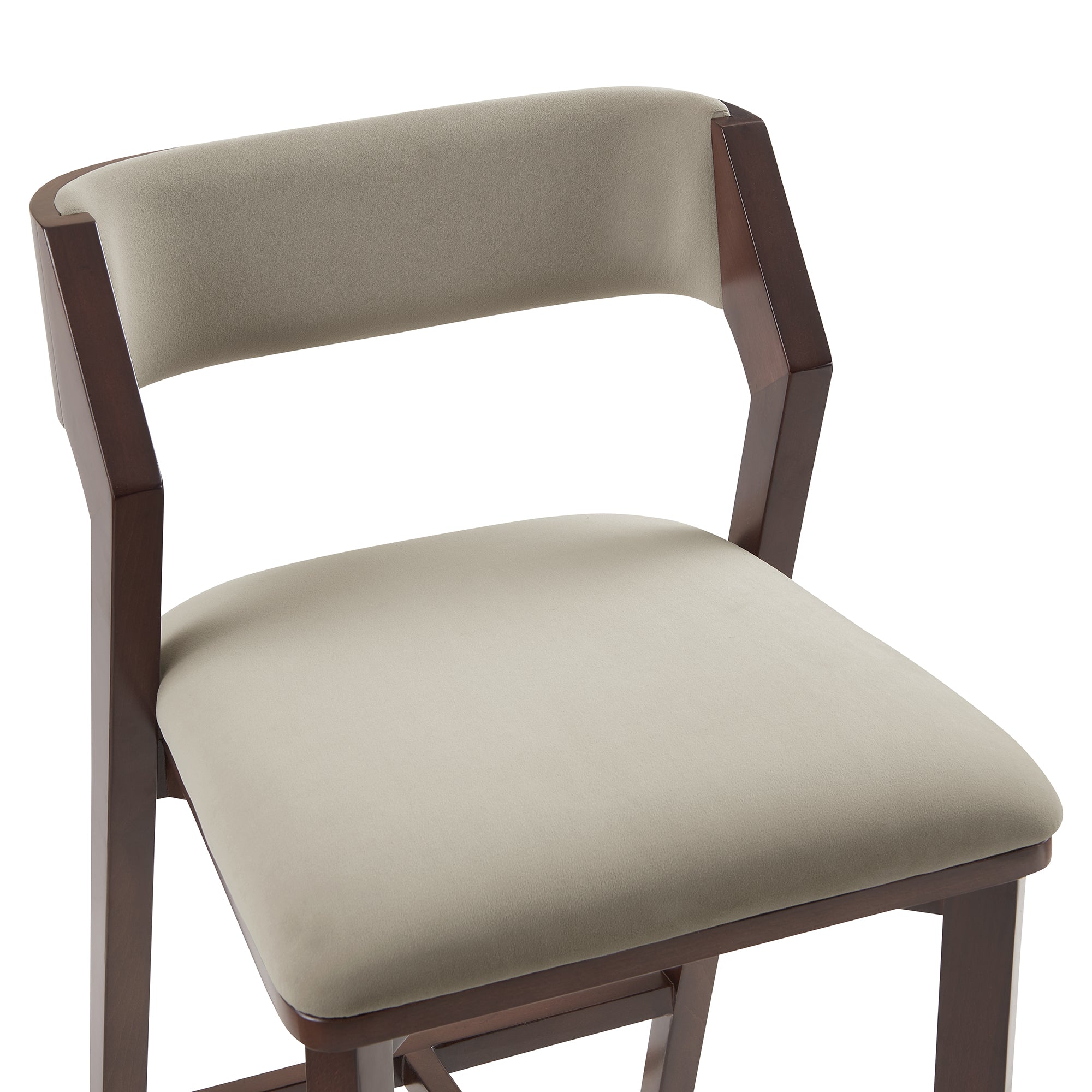 Patricia Wood Upholstered Counter Stool