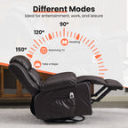 360° Swivel Rocker Recliner with Vibration Massage and Heat