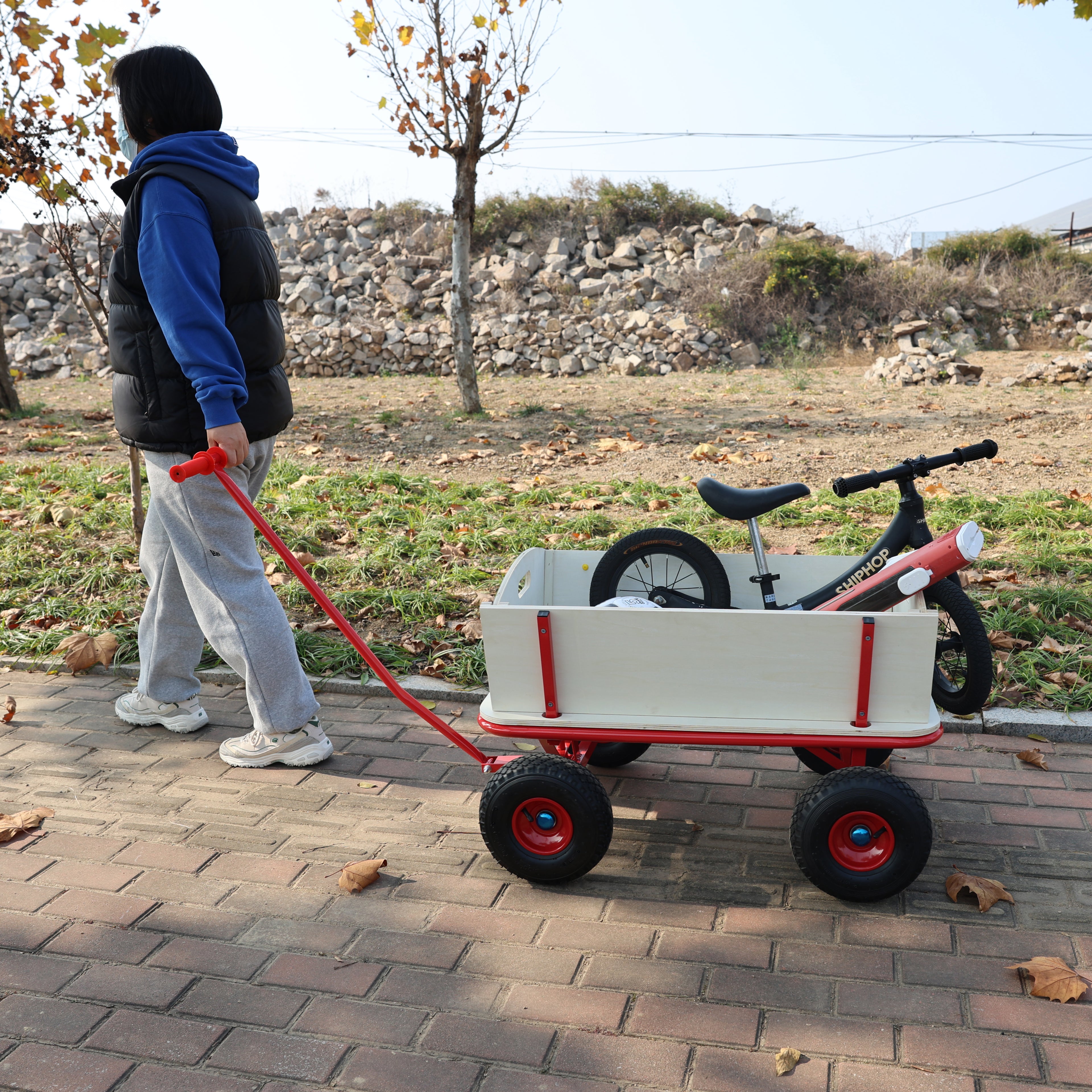 Wooden Carriage Outdoor Stroller