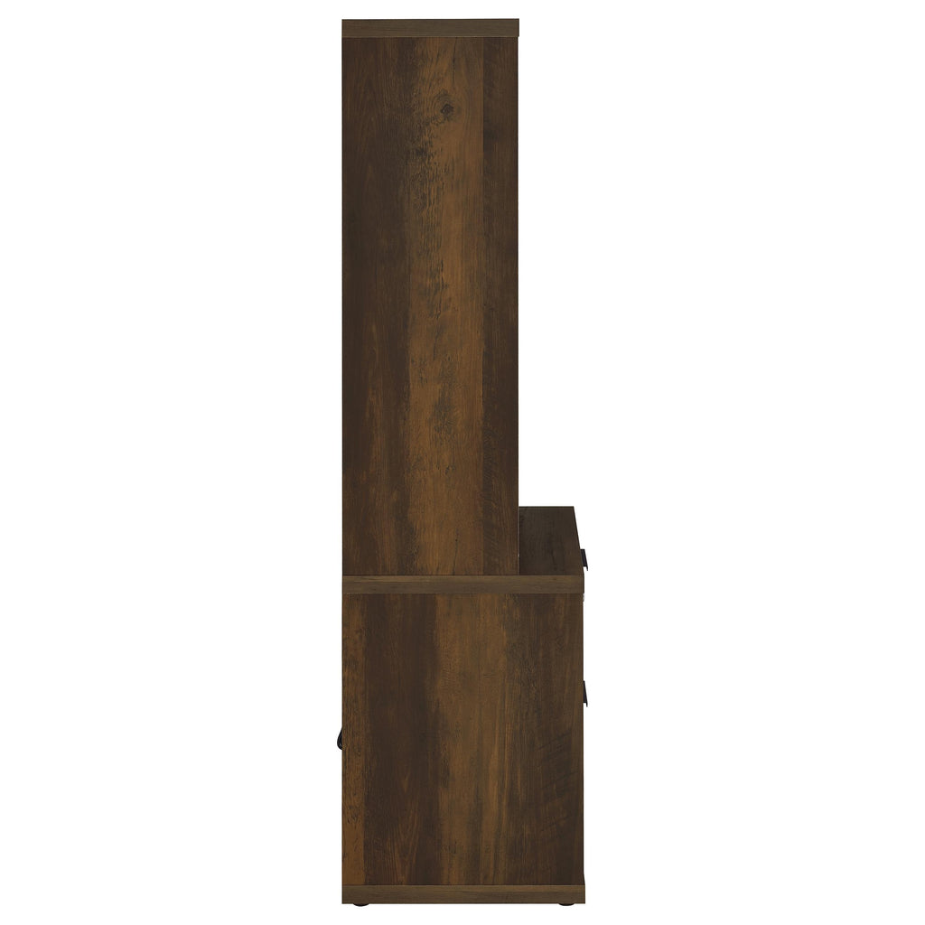 Geary Dark Pine 3-Piece Wall Unit Bookcase Set with USB