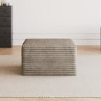 Camel Plush Corduroy Sofa Ottoman